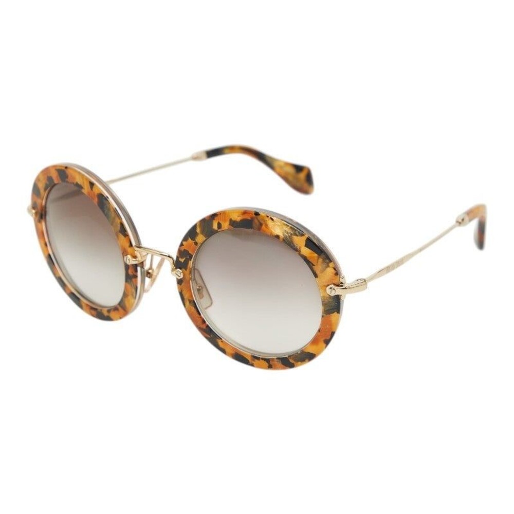 Miu Miu Gradient Round Sunglasses Brown